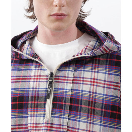 Washed Plaid Baja Hoodie - Blue