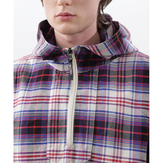 Washed Plaid Baja Hoodie - Blue