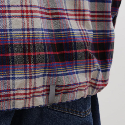 Washed Plaid Baja Hoodie - Blue