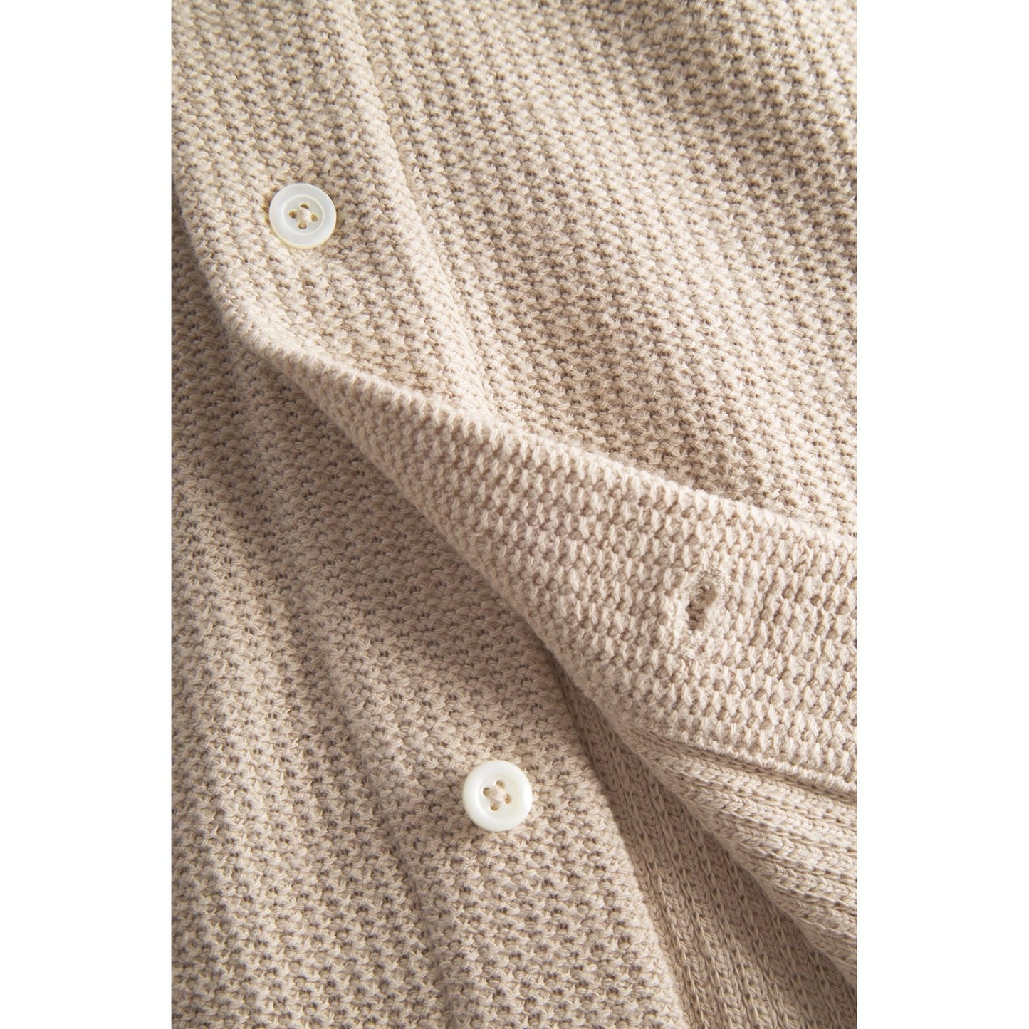 Gustav Crochet Jersey Shirt - Oatmeal