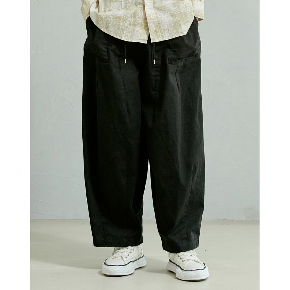 Twill Balloon Pants - Black
