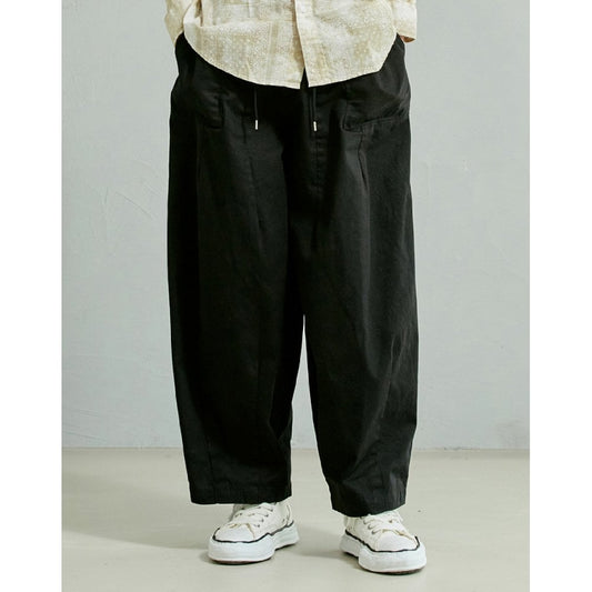 Twill Balloon Pants - Black
