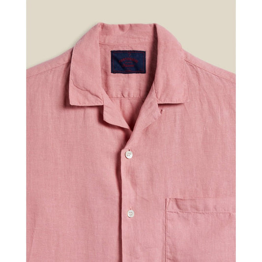 Linen Camp Collar Shirt - Rose