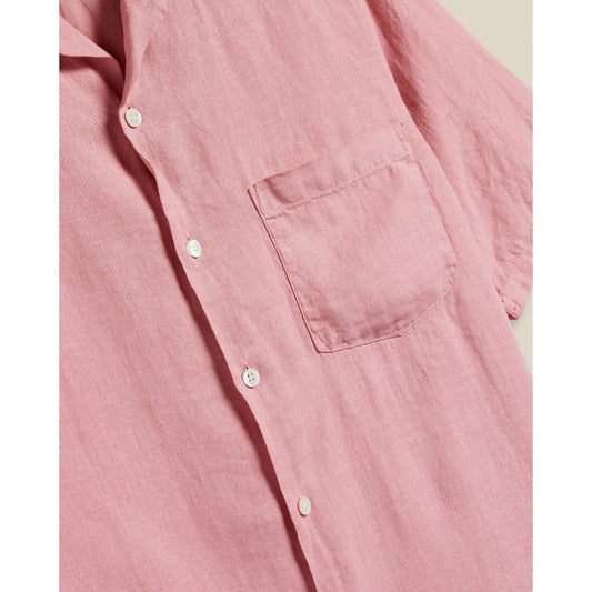 Linen Camp Collar Shirt - Rose