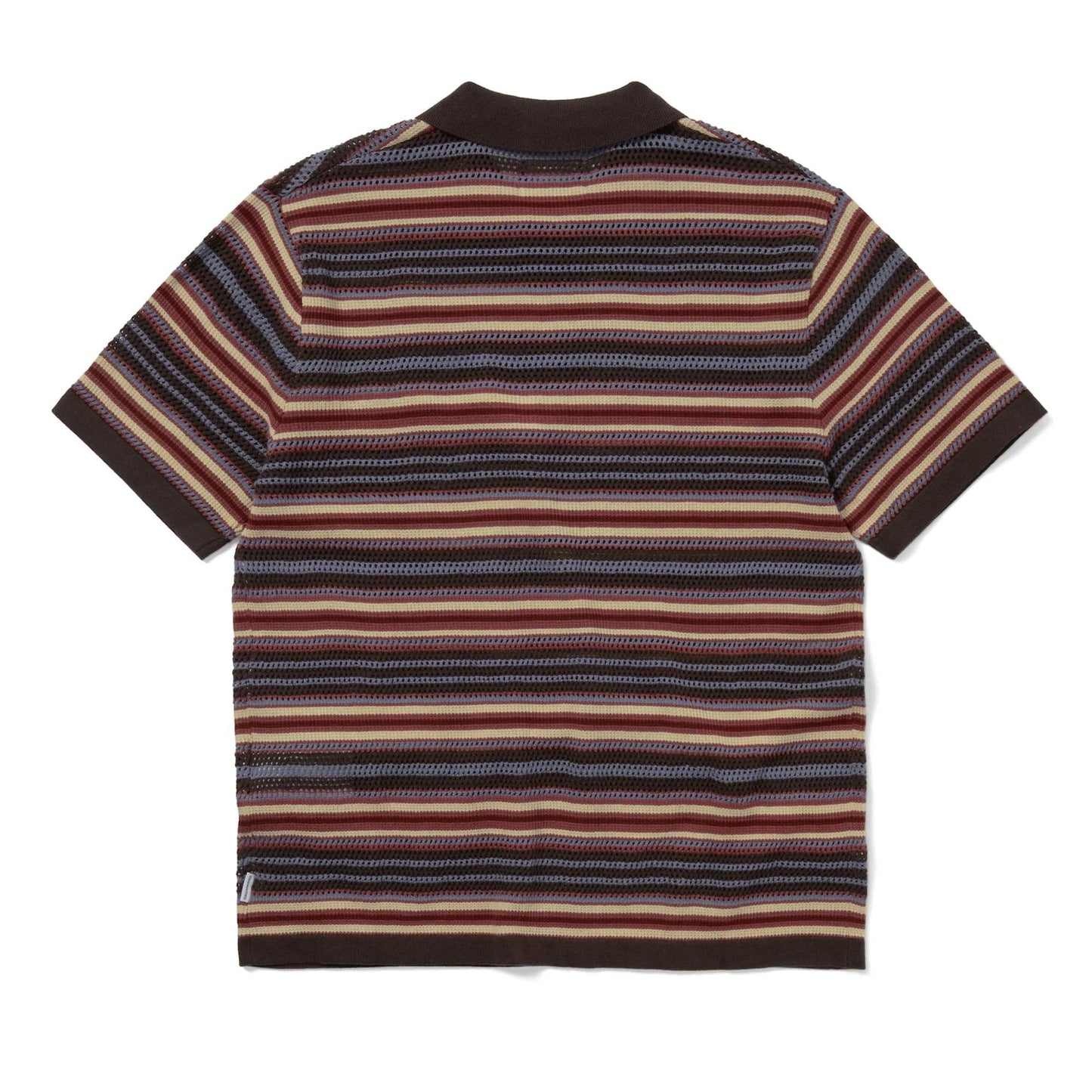 Striped S/S Knit Polo - Red