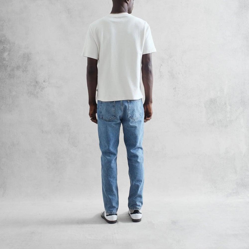 Dean Textured Organic Cotton T-Shirt - White