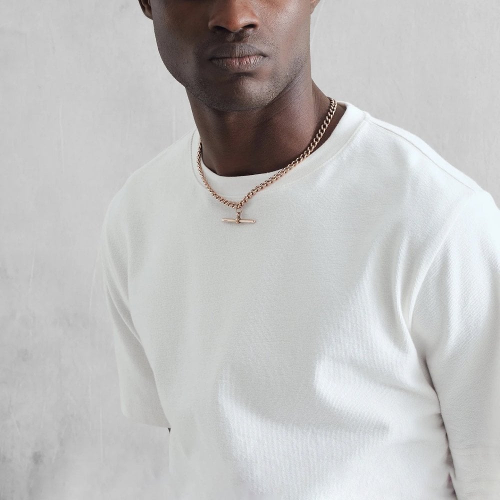 Dean Textured Organic Cotton T-Shirt - White