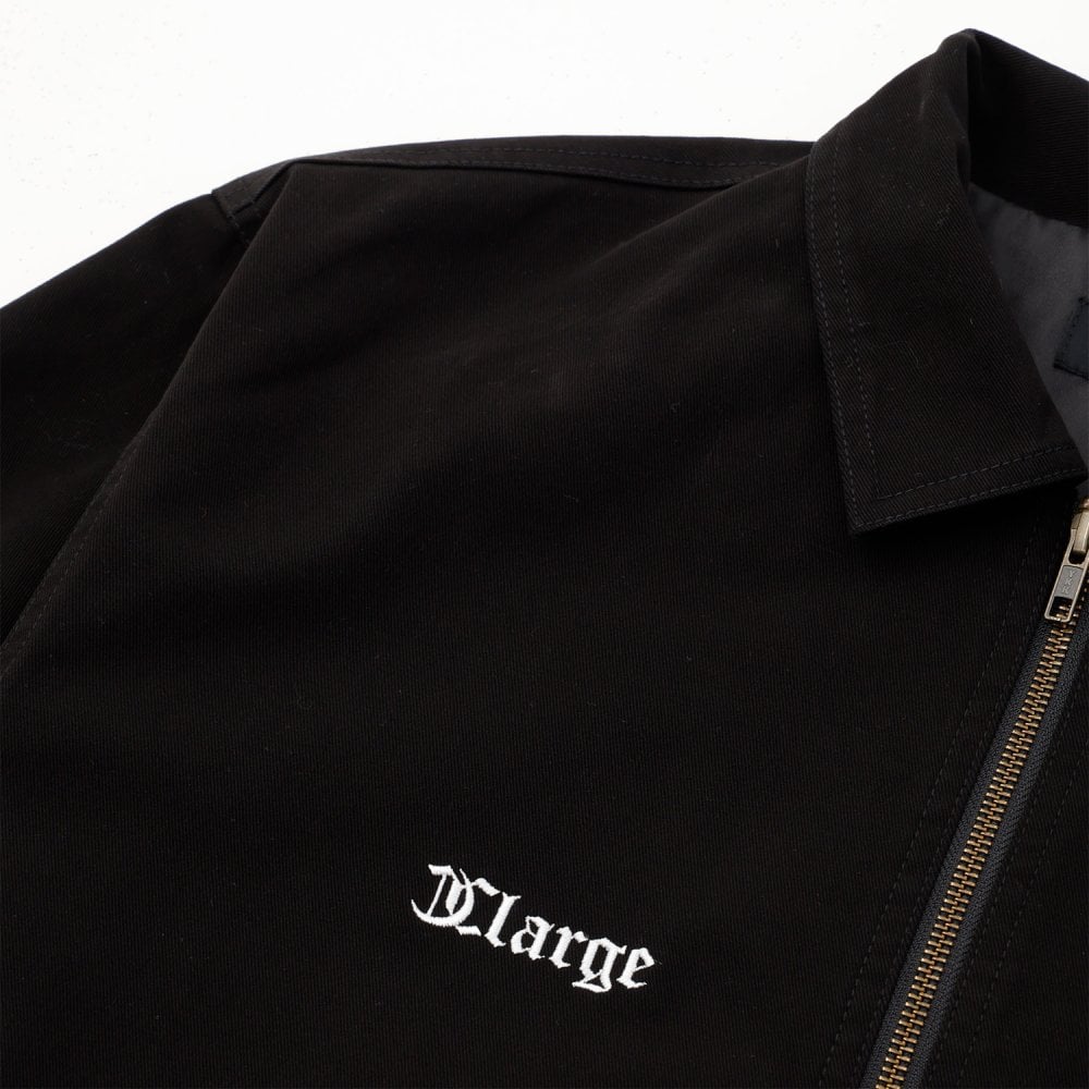 Embroidered Work Jacket - Black