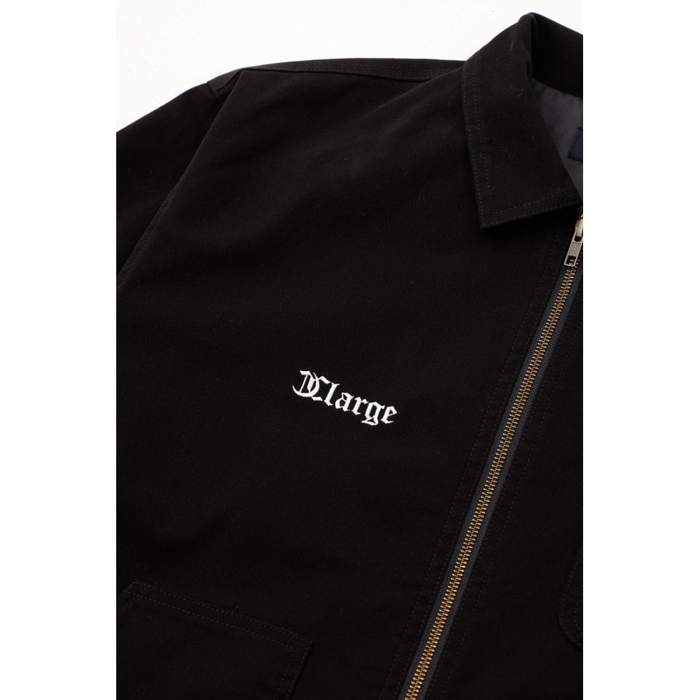 Embroidered Work Jacket - Black