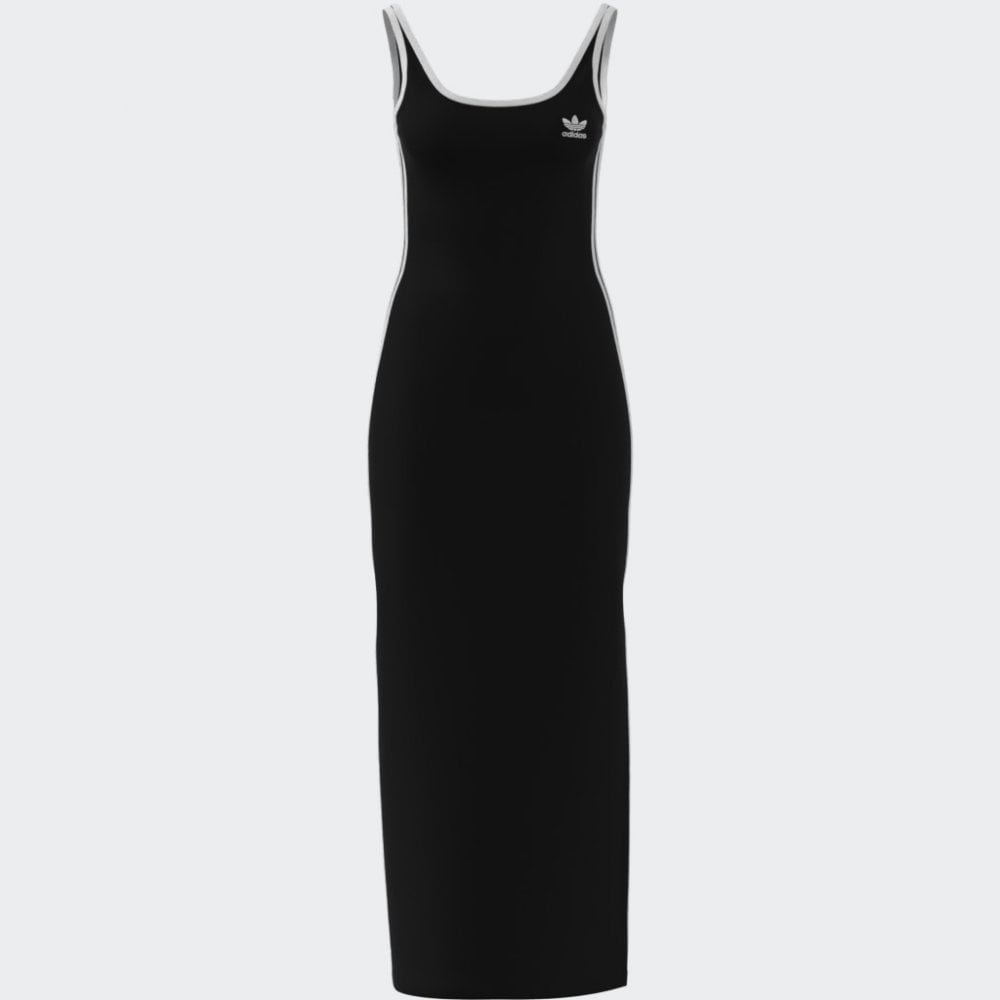adicolor classics 3-stripes long tank dress Adidas Originals 3-Stripes Tank Dress Blue | Women's Size L