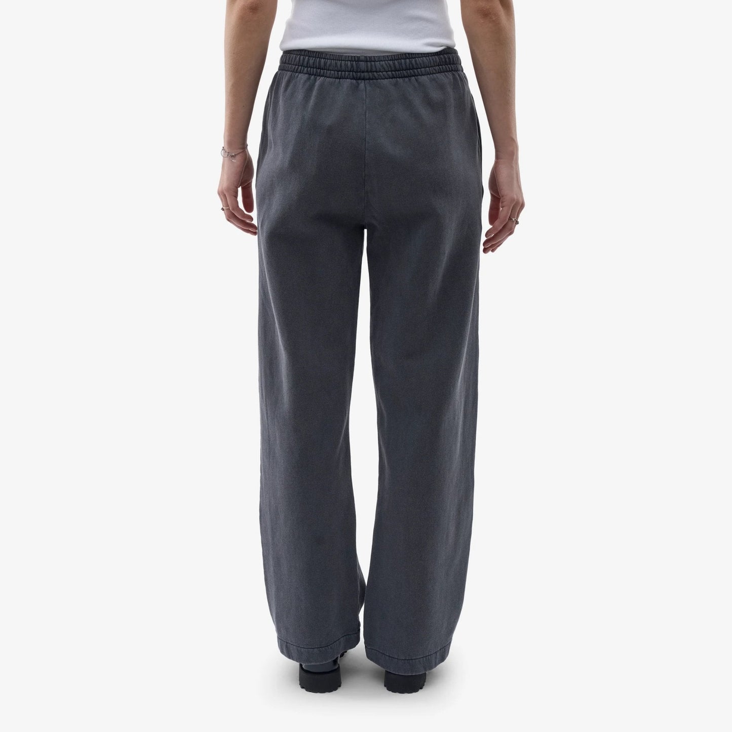 Organic Straight Leg Sweatpants - Faded Black