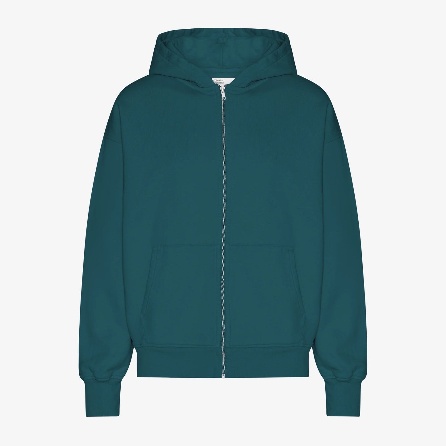 Organic Oversized Zip Hood - Ocean Green