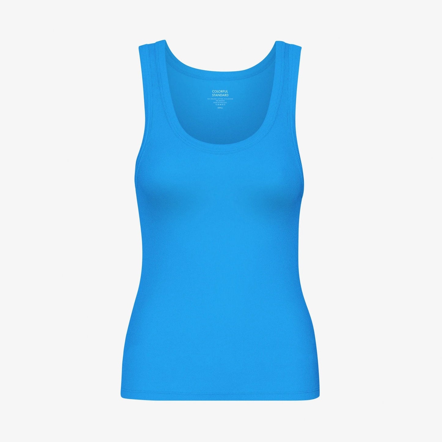 Women's Organic Rib Tank Top - Pacific Blue