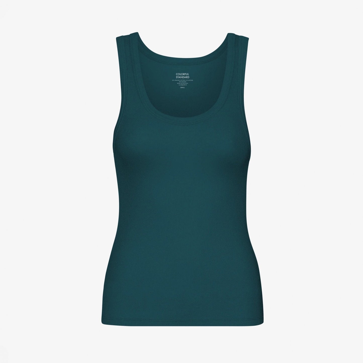Women's Organic Rib Tank Top - Ocean Green