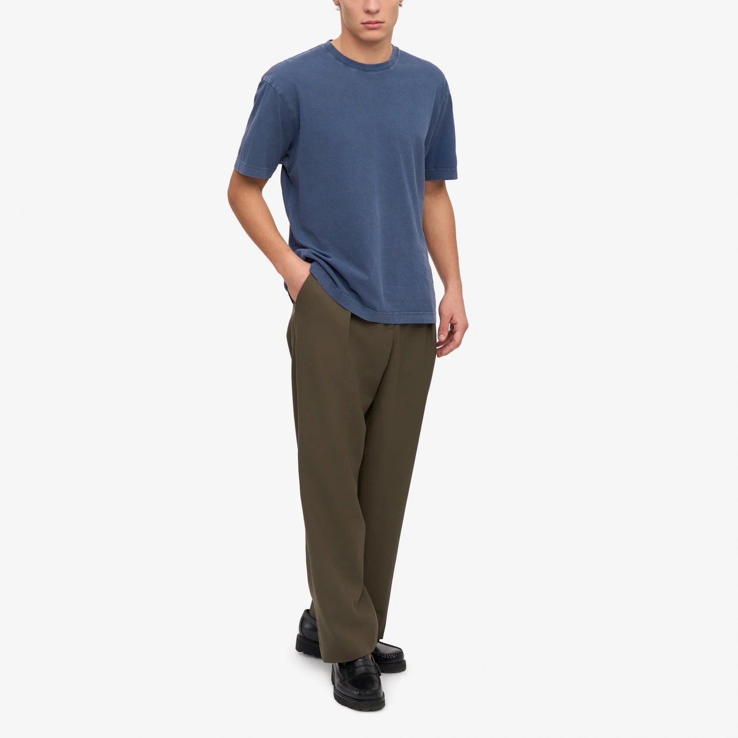 Oversized Organic T-Shirt - Neptune Blue