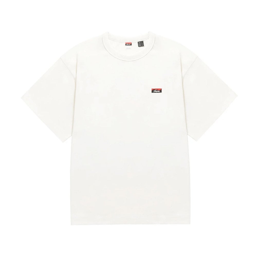 Eco Hybrid Box Logo Embroidery Tee - White