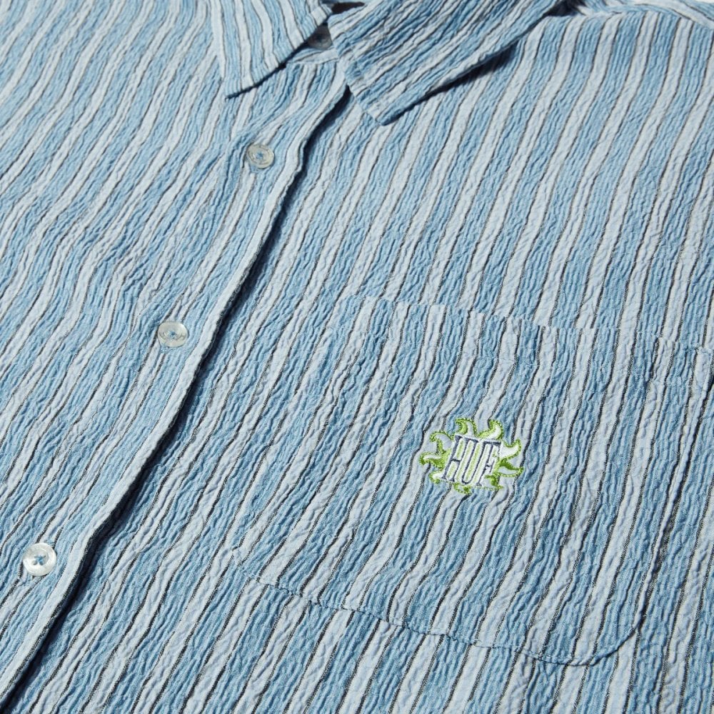 Apollo S/S Striped Shirt - Pool Blue