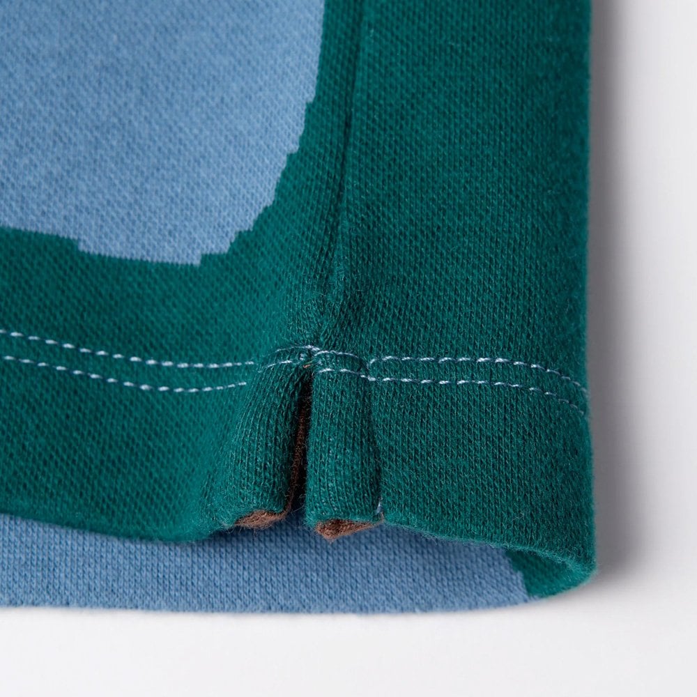 Splashed Polo Shirt - Pine Green