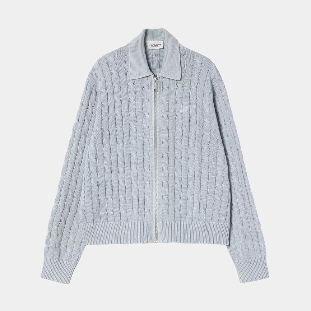 W' Carter Sweater Jacket, Blue Fog