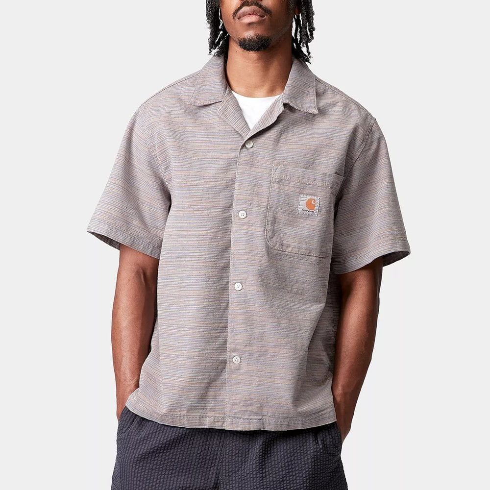 S/S Gellar Shirt, Multicolour Rinsed