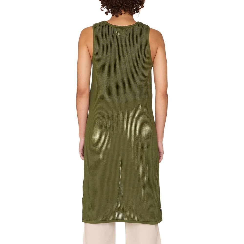 Minerva Open Stripe Dress, Olive