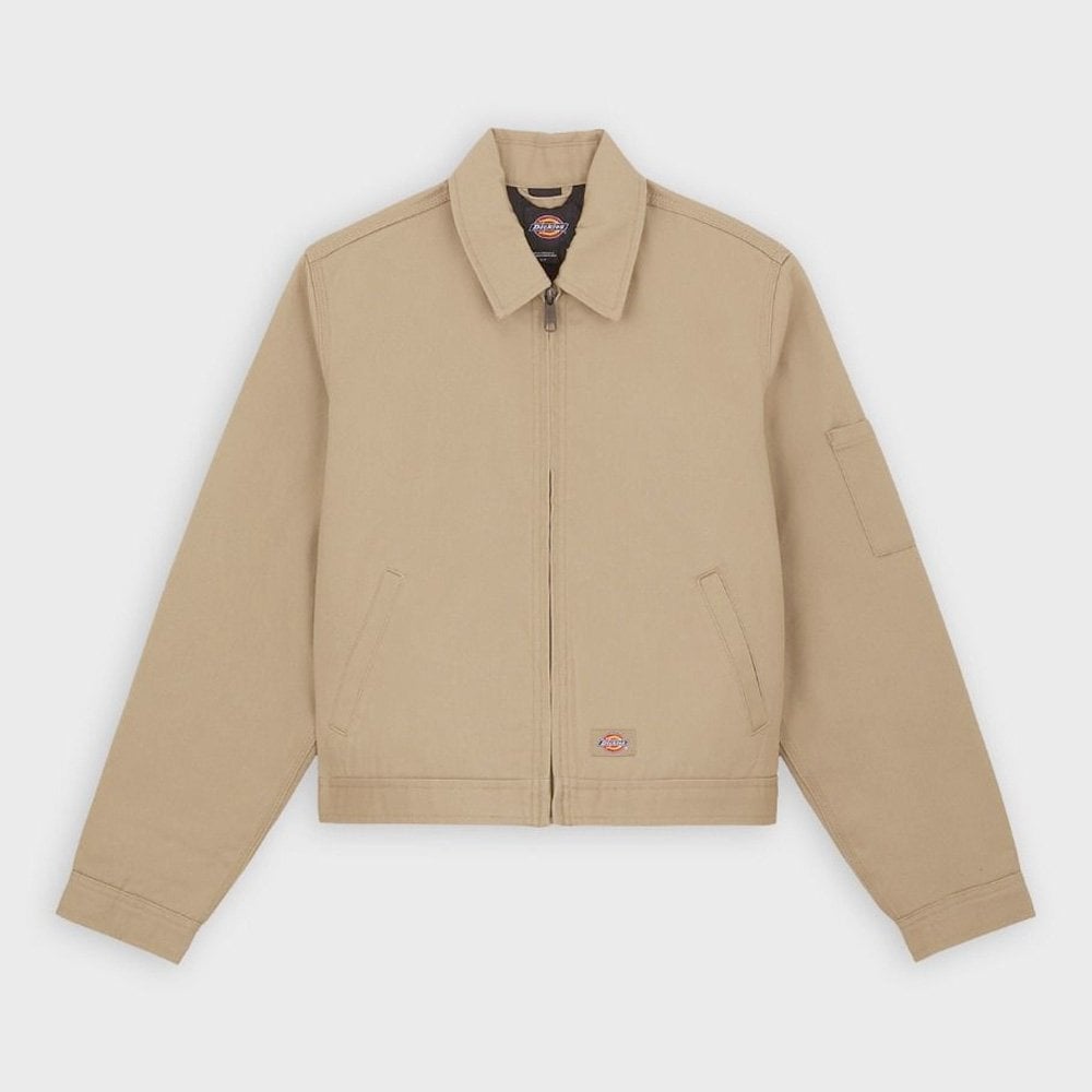 W' Lined Eisenhower Cropped Jacket, Khaki