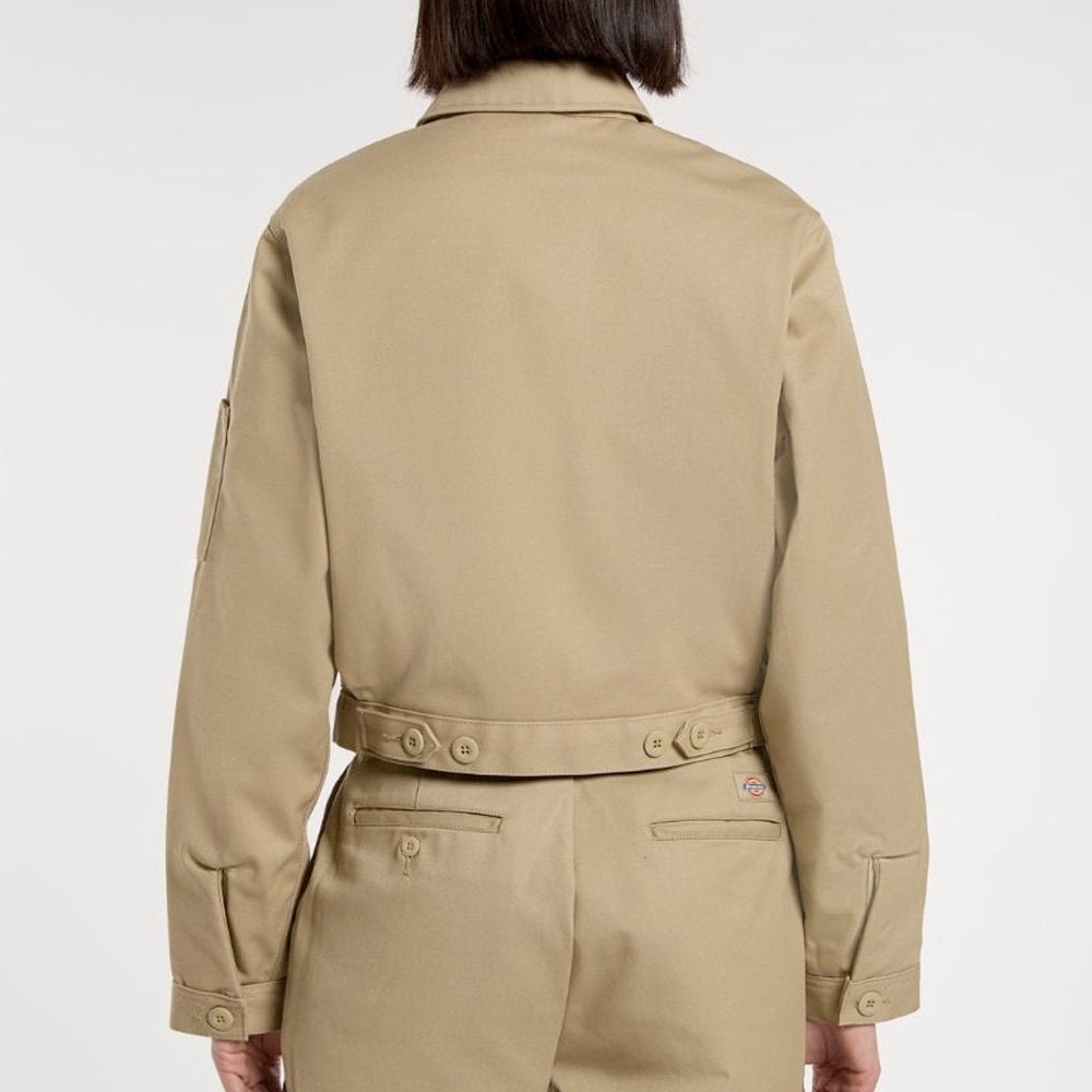 W' Lined Eisenhower Cropped Jacket, Khaki