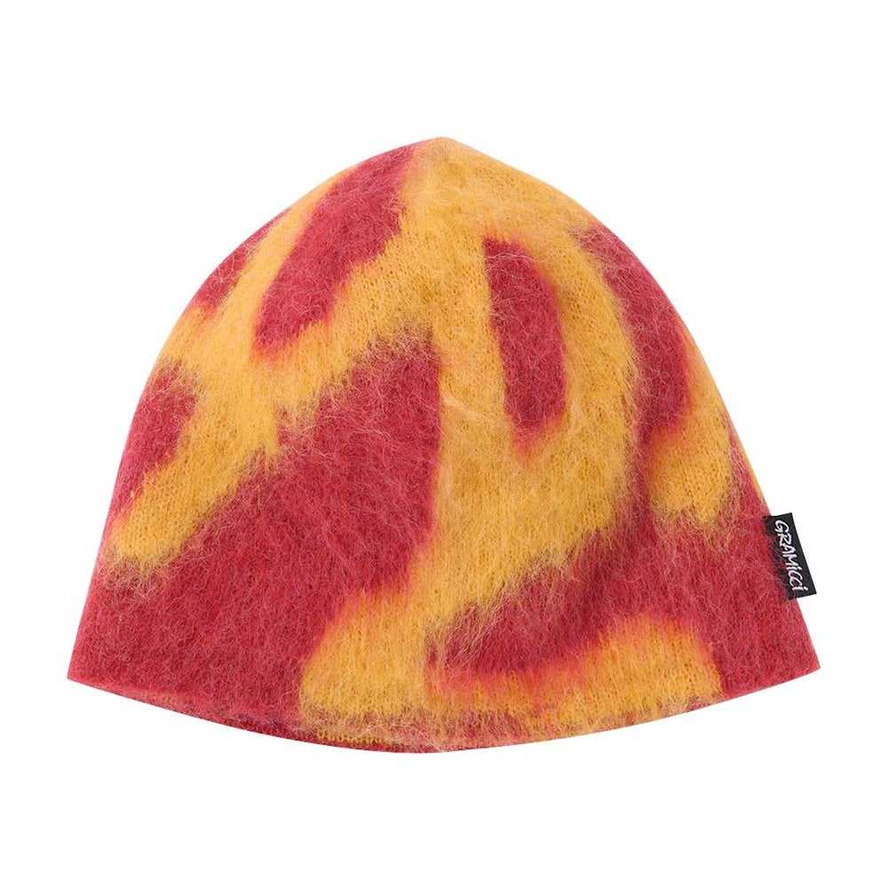 Mohair Burly Runningman Beanie - Burnt Orange