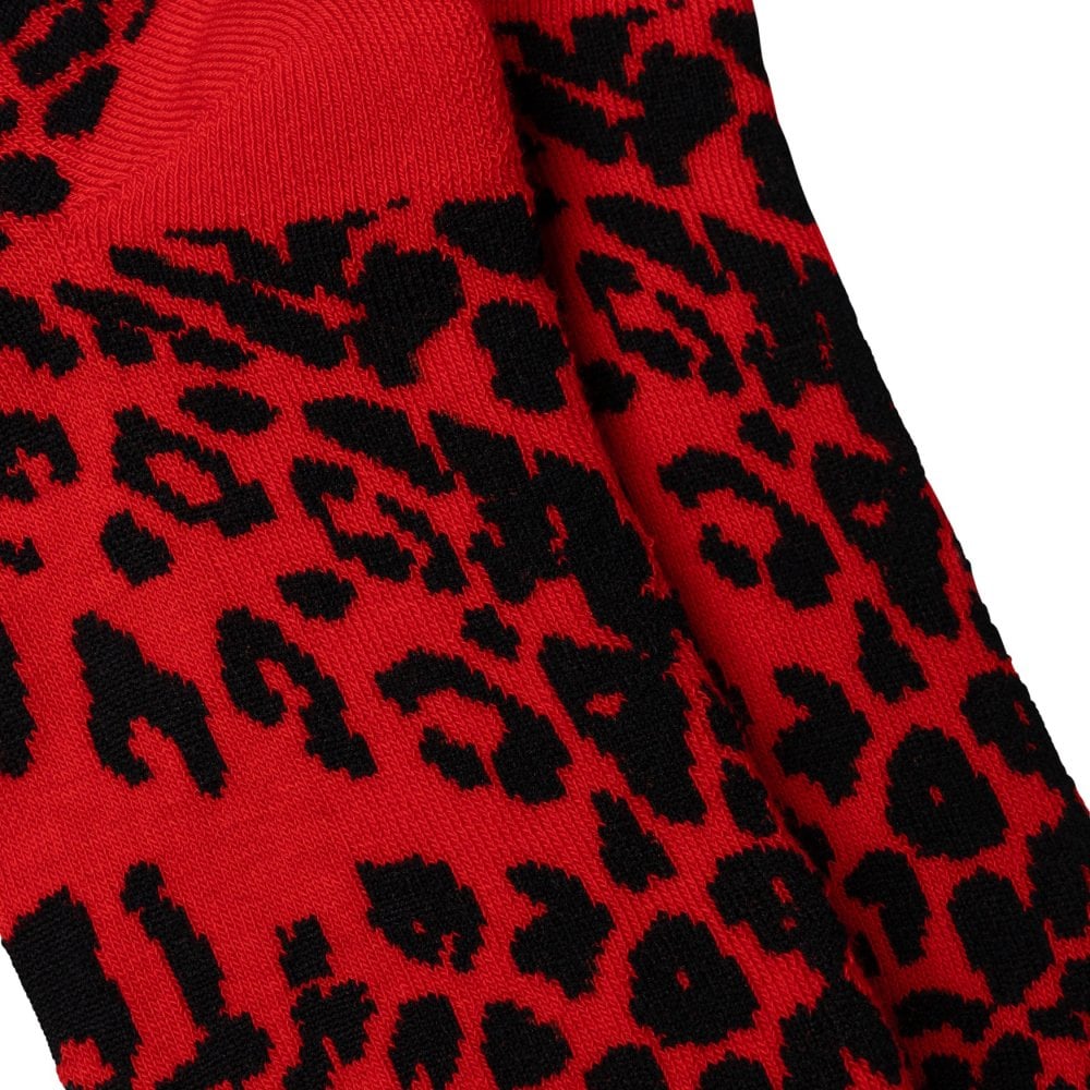 J'Adoro Aries Leopard Sock - Red