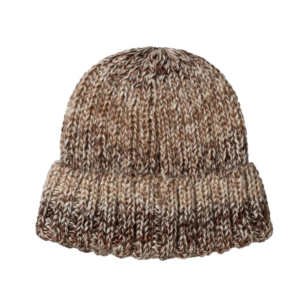 Rib Knit Space Dye Beanie - Brown