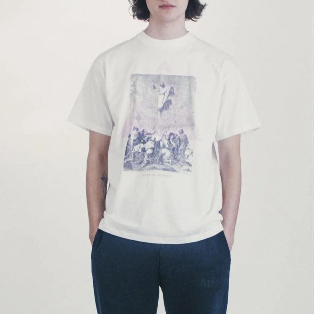 Faded Beam Me Up Daddy SS Tee - Off White