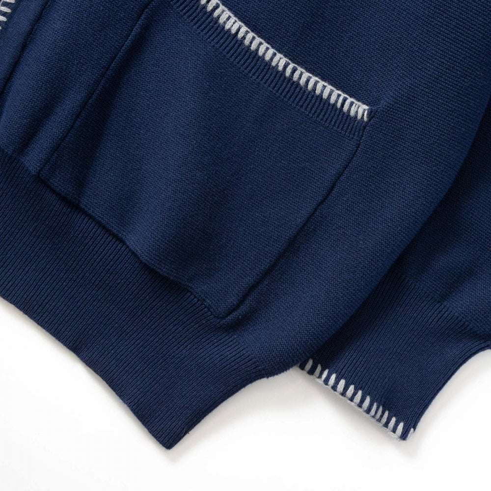 Blanket Stitch Cardigan - Navy
