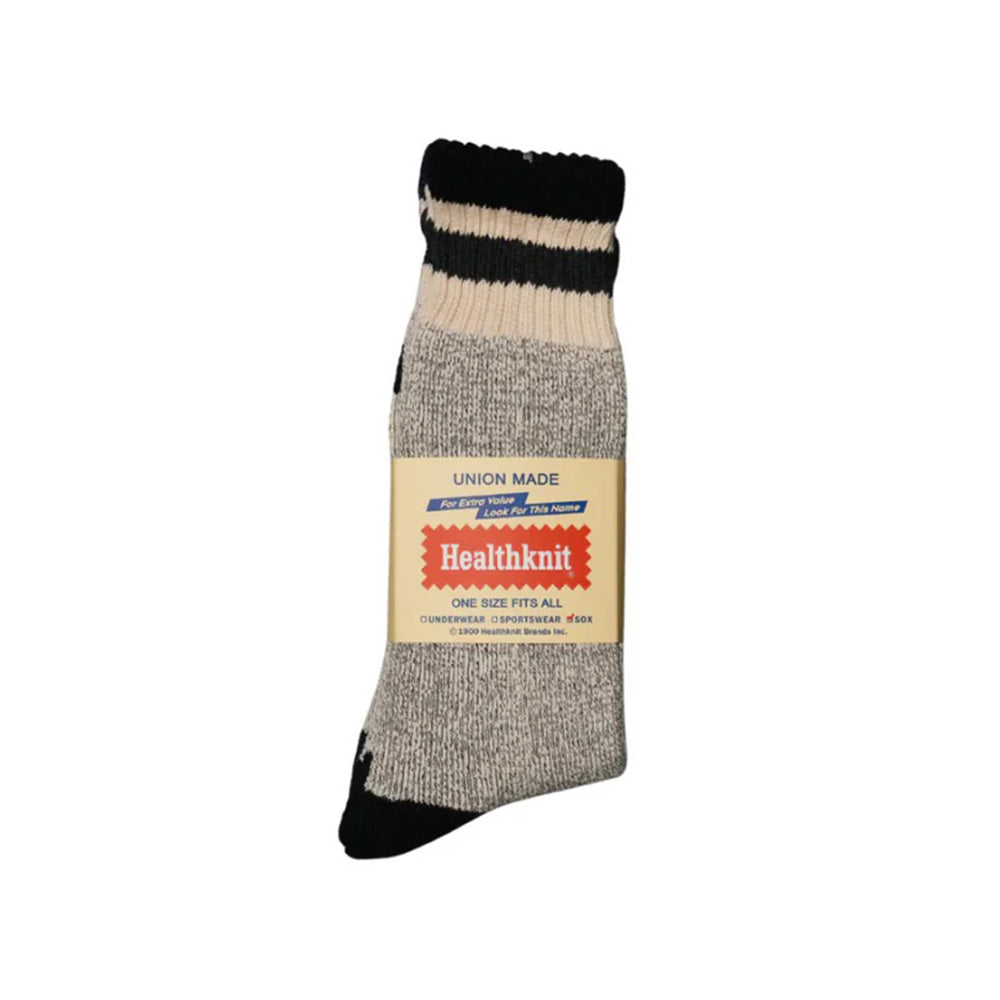 3 Pack Crew Socks - Grey / Multi Stripe