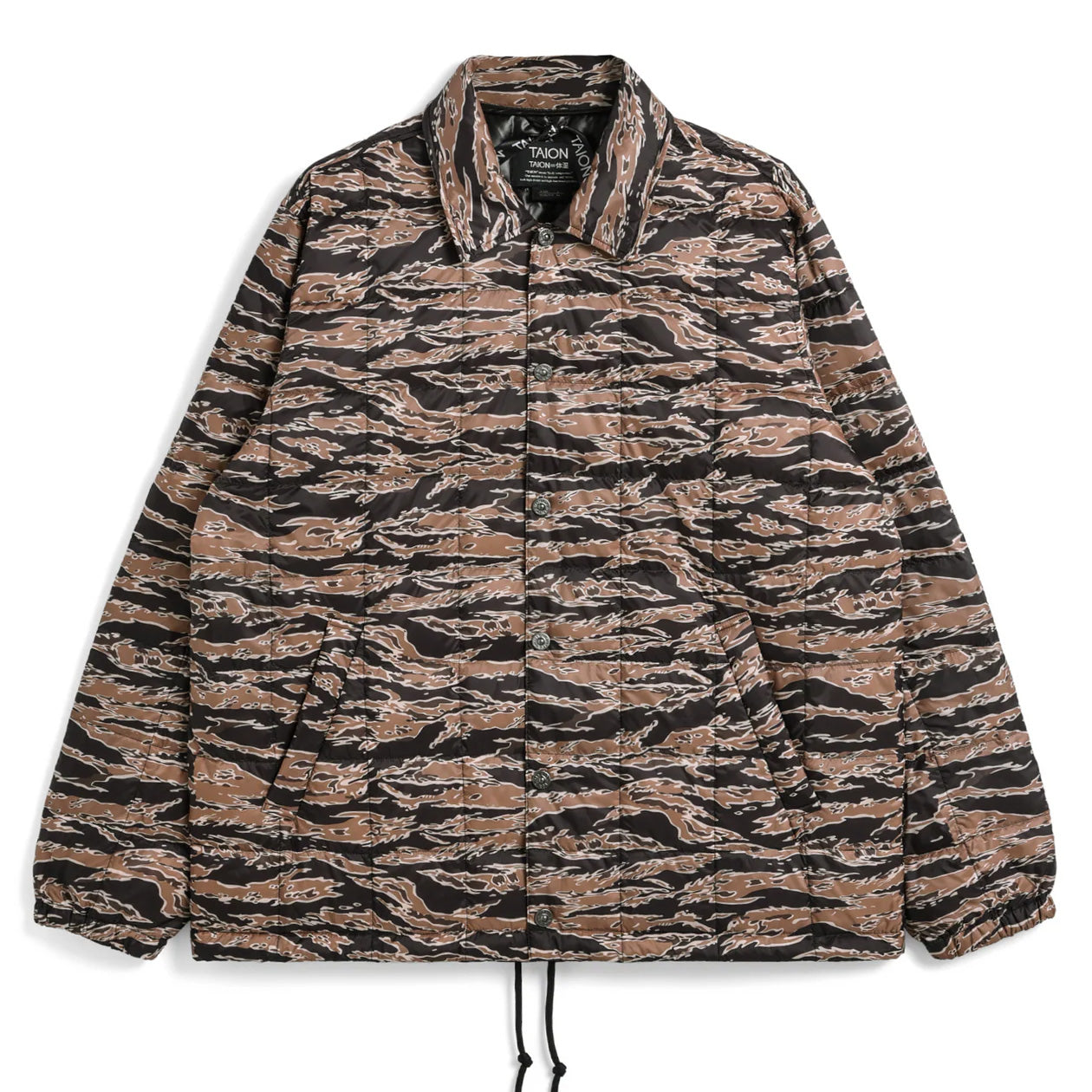 Down Coach Jacket - Tiger Stripe
