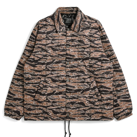 Down Coach Jacket - Tiger Stripe