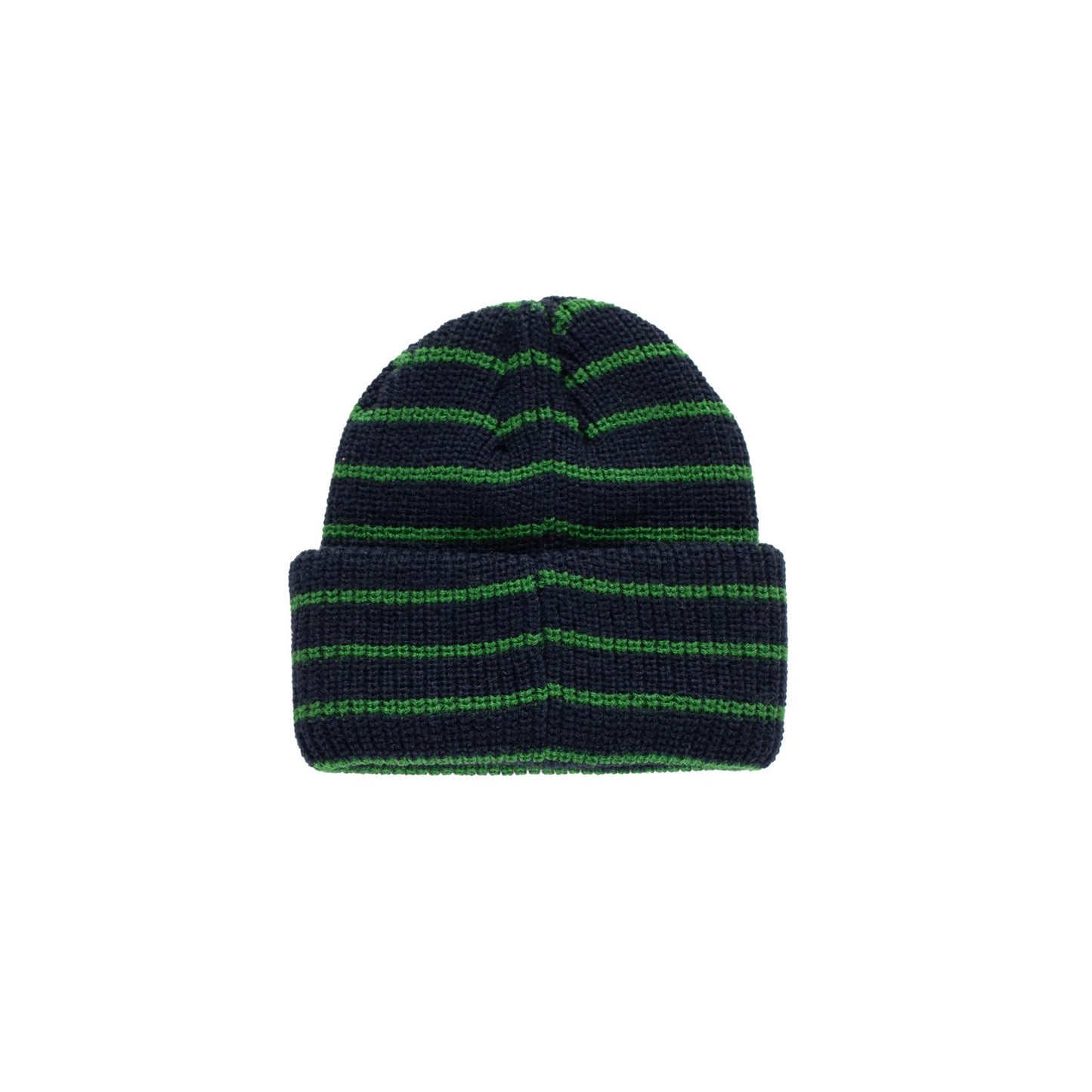 Strped Beanie - Navy/Juniper