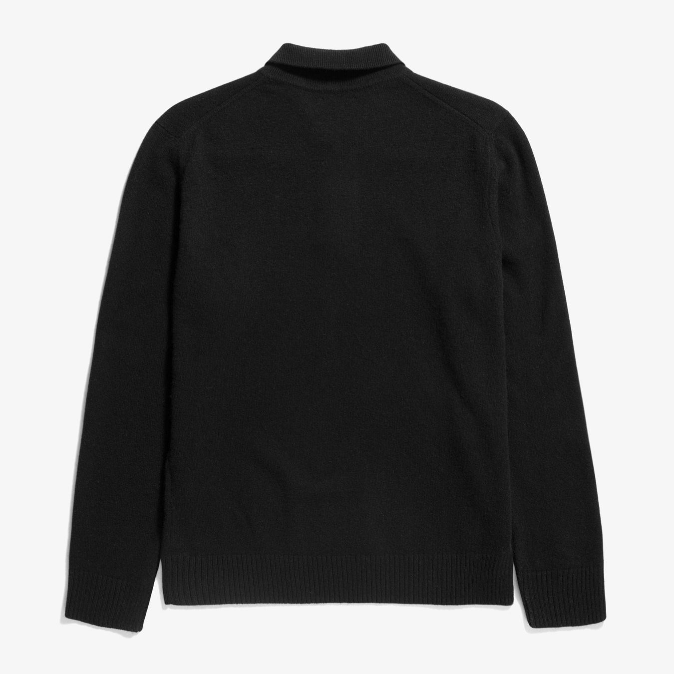 Norse Standard Merino Lambswool Polo - Black