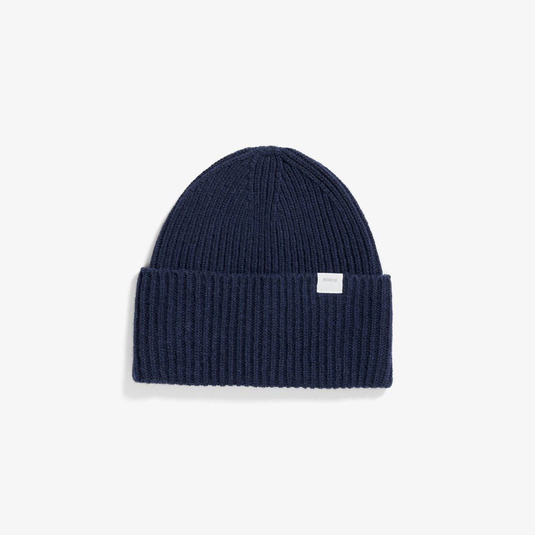 Norse Standard Merino Lambswool Beanie - Dark Navy