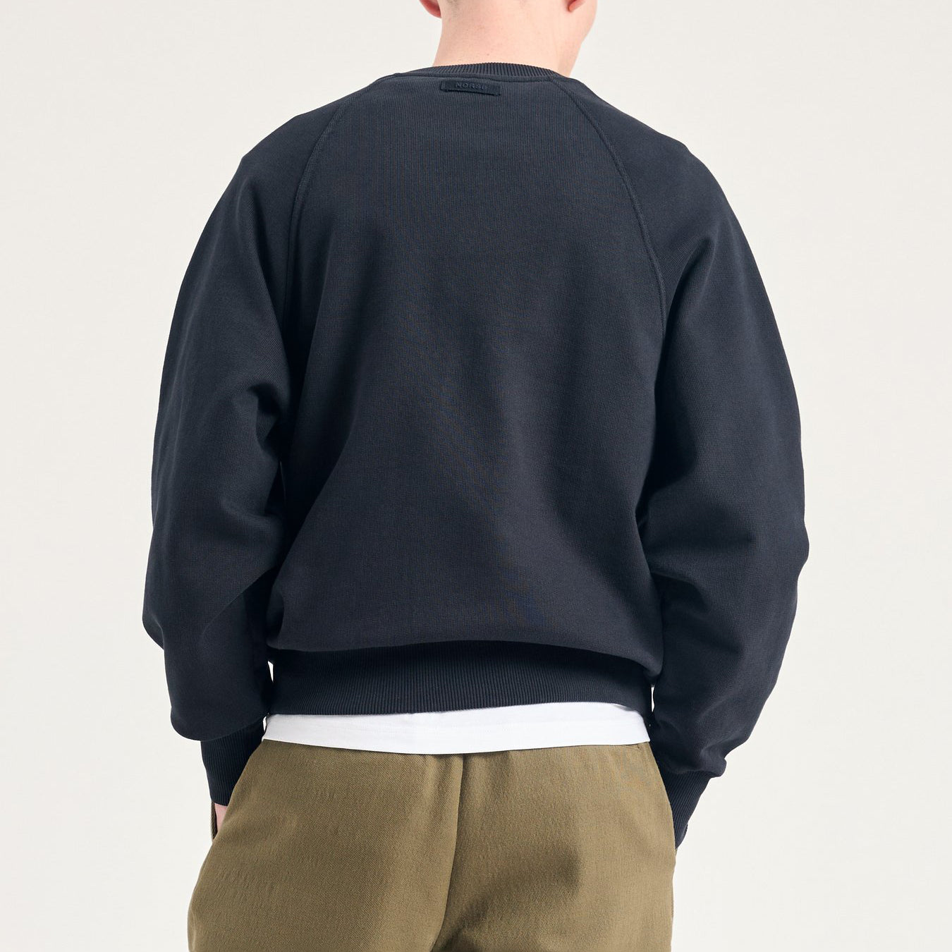 Tyr Relaxed Organic Loopback Raglan Crew - Dark Navy