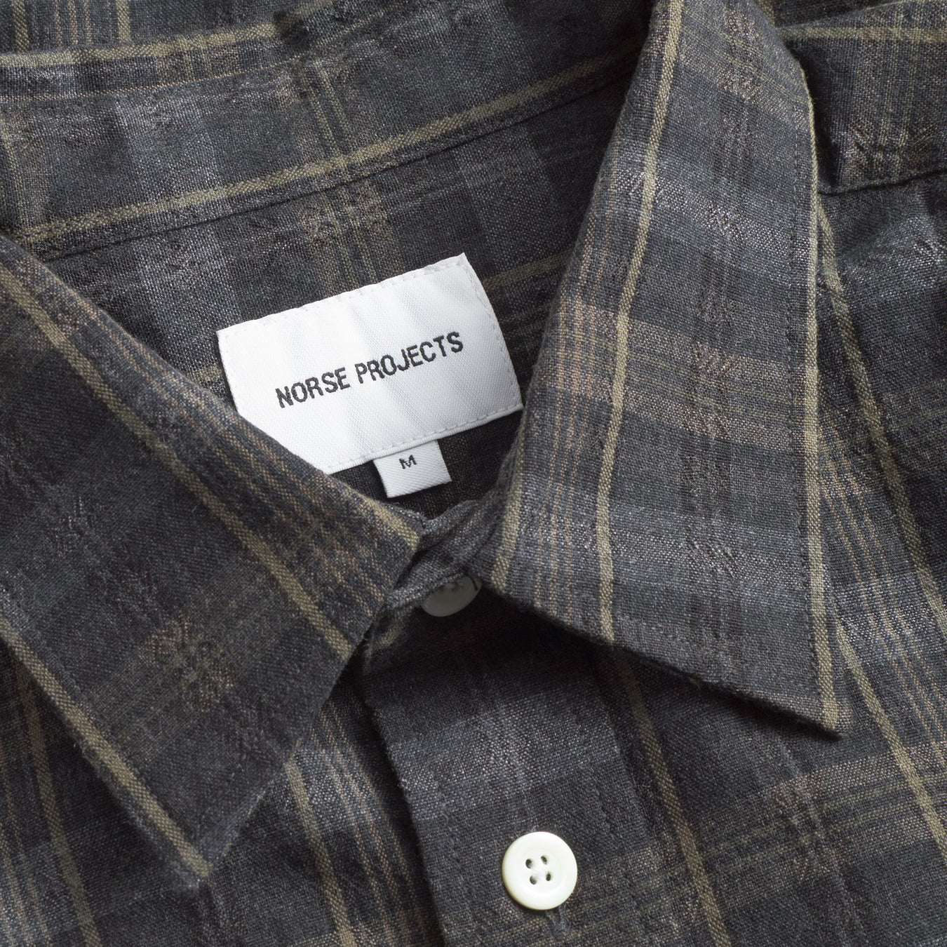 Ole Oversized Wool Check Shirt - Charcoal Grey