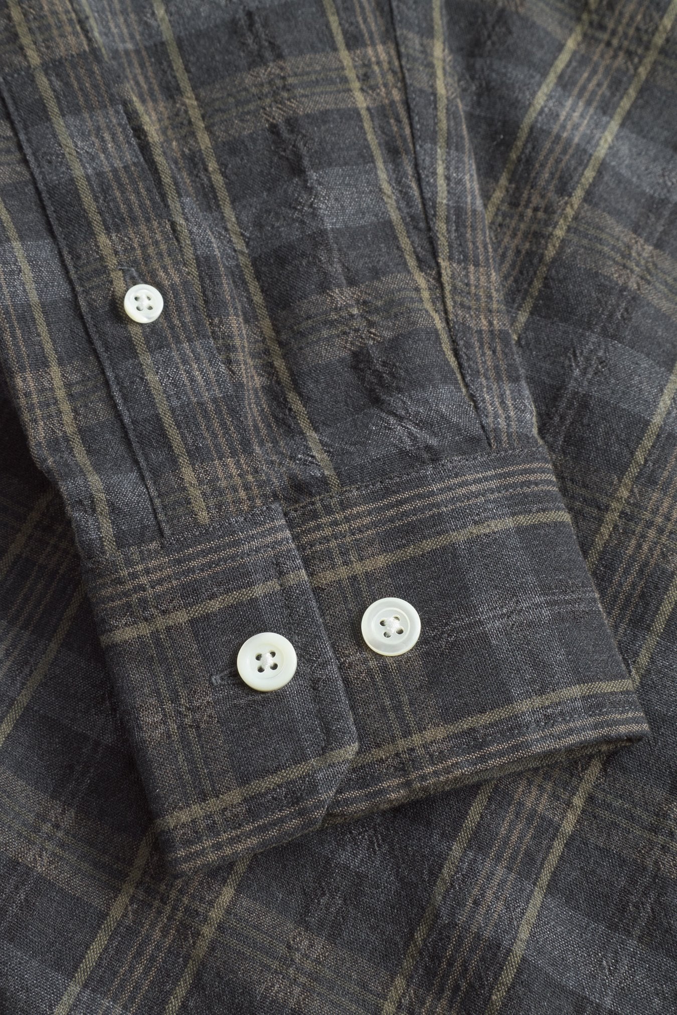Ole Oversized Wool Check Shirt - Charcoal Grey