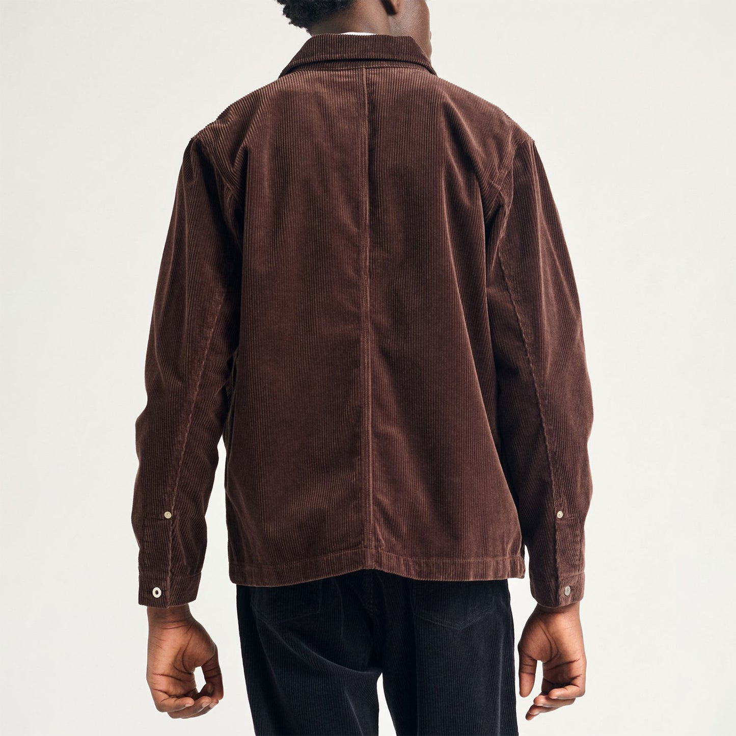 Folke Wide Corduroy Chore Jacket - Espresso