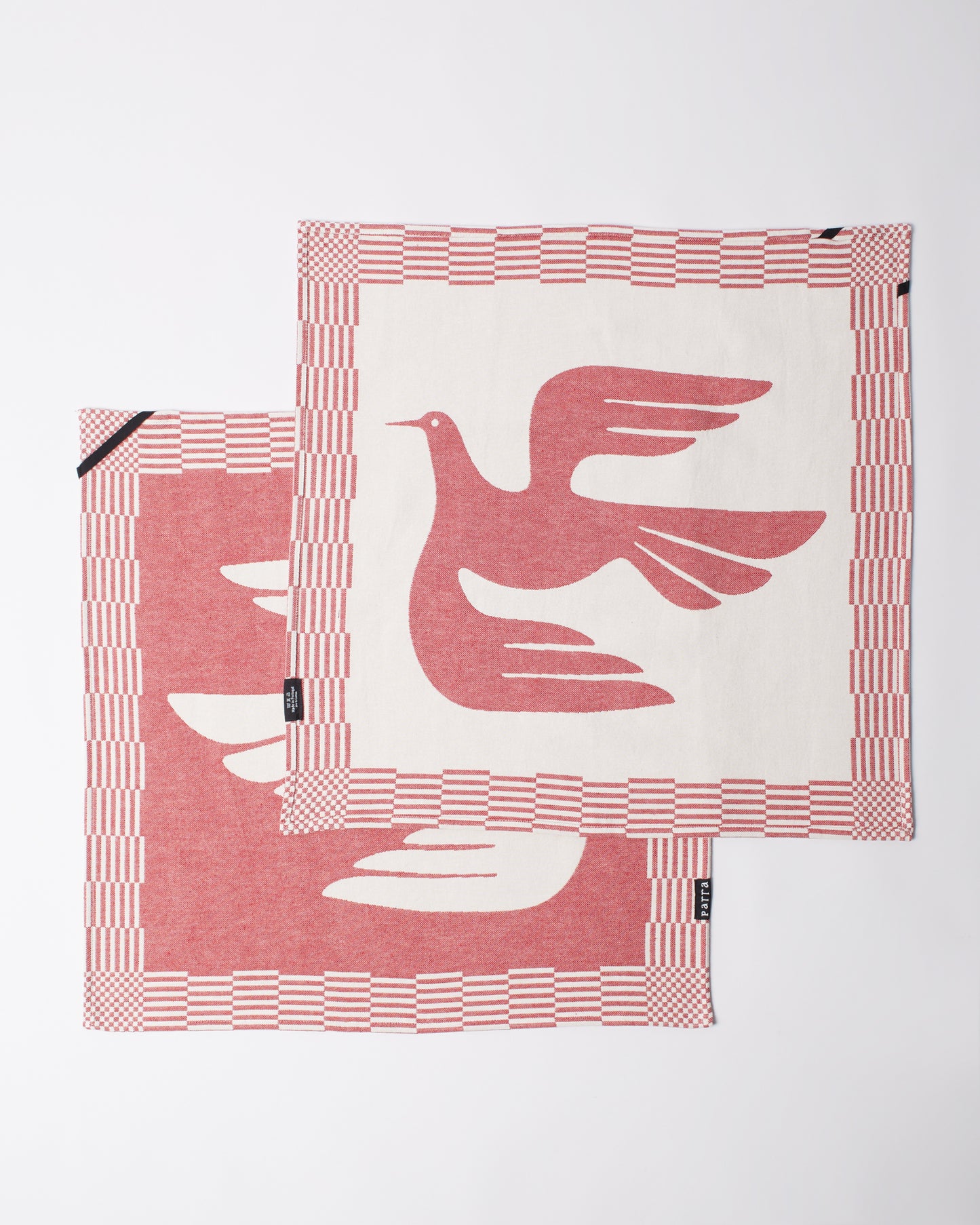 Infinite kitchen bird towel set - Red