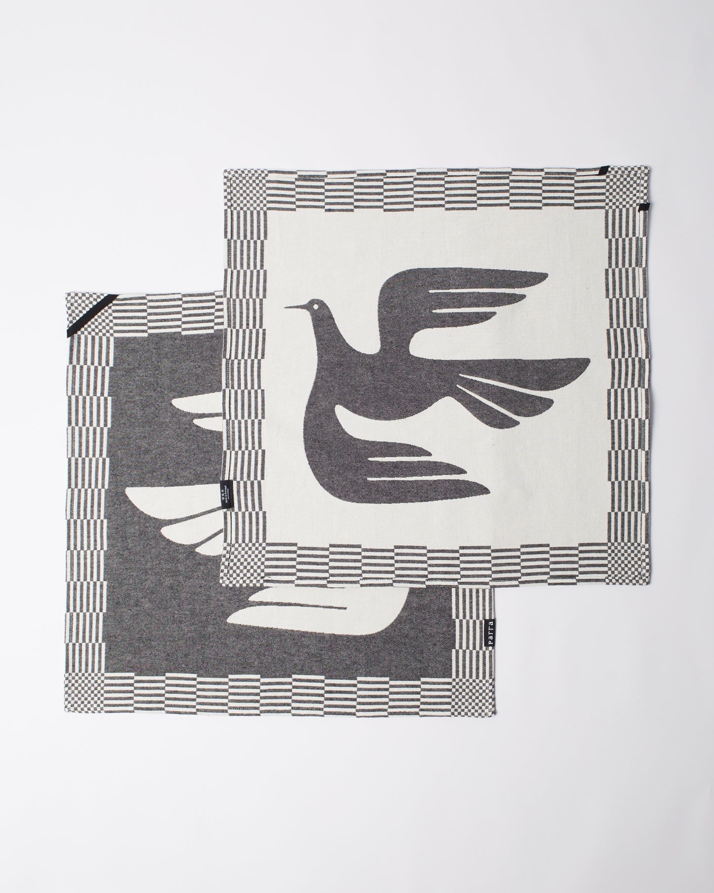 Infinite kitchen bird towel set - Black
