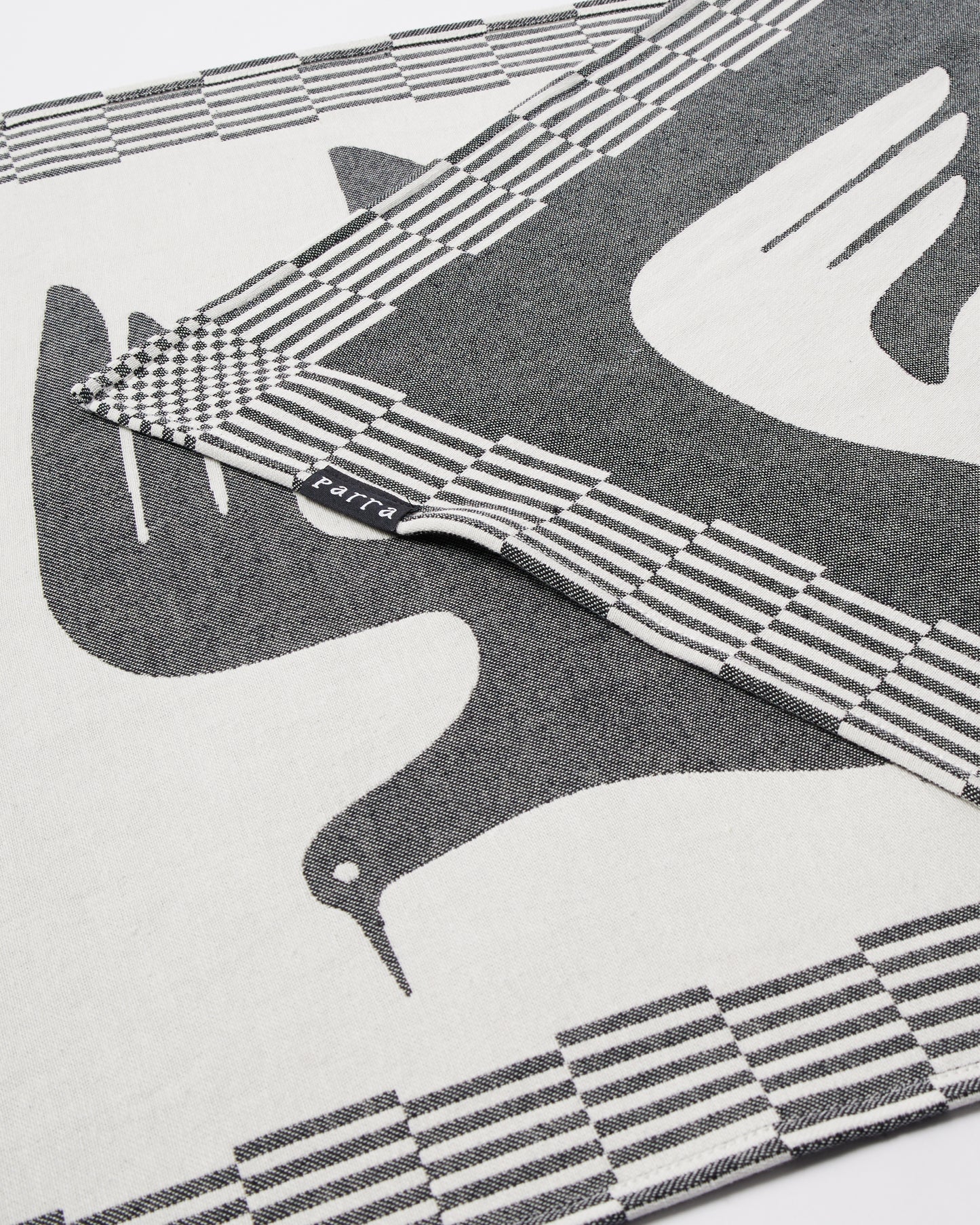 Infinite kitchen bird towel set - Black