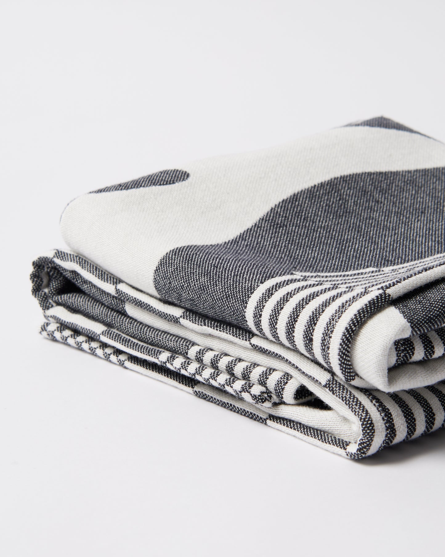 Infinite kitchen bird towel set - Black