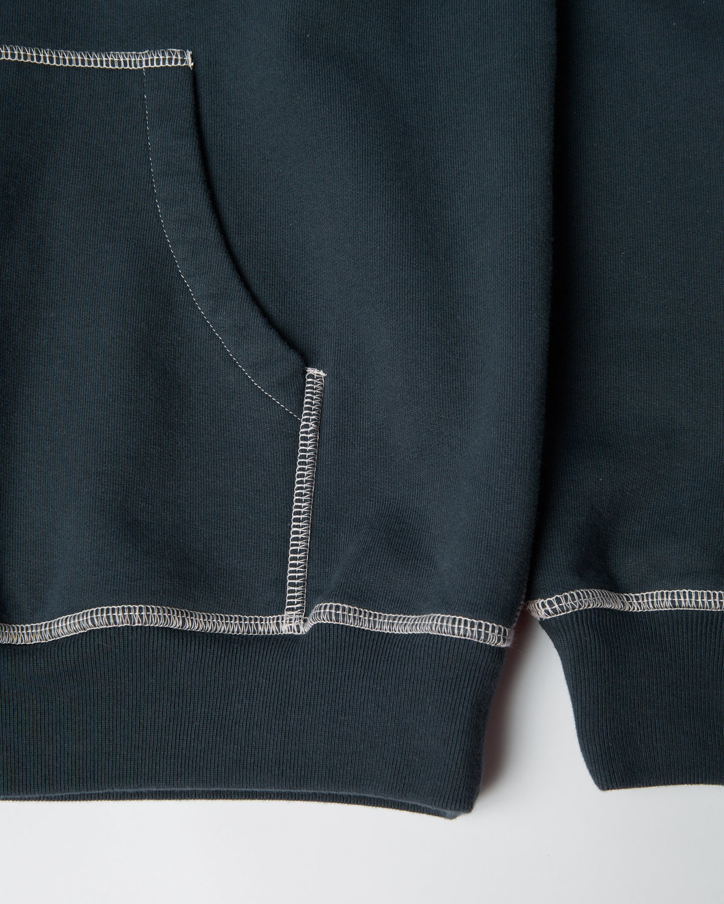 Circled script logo hooded sweatshirt - Dark Blue