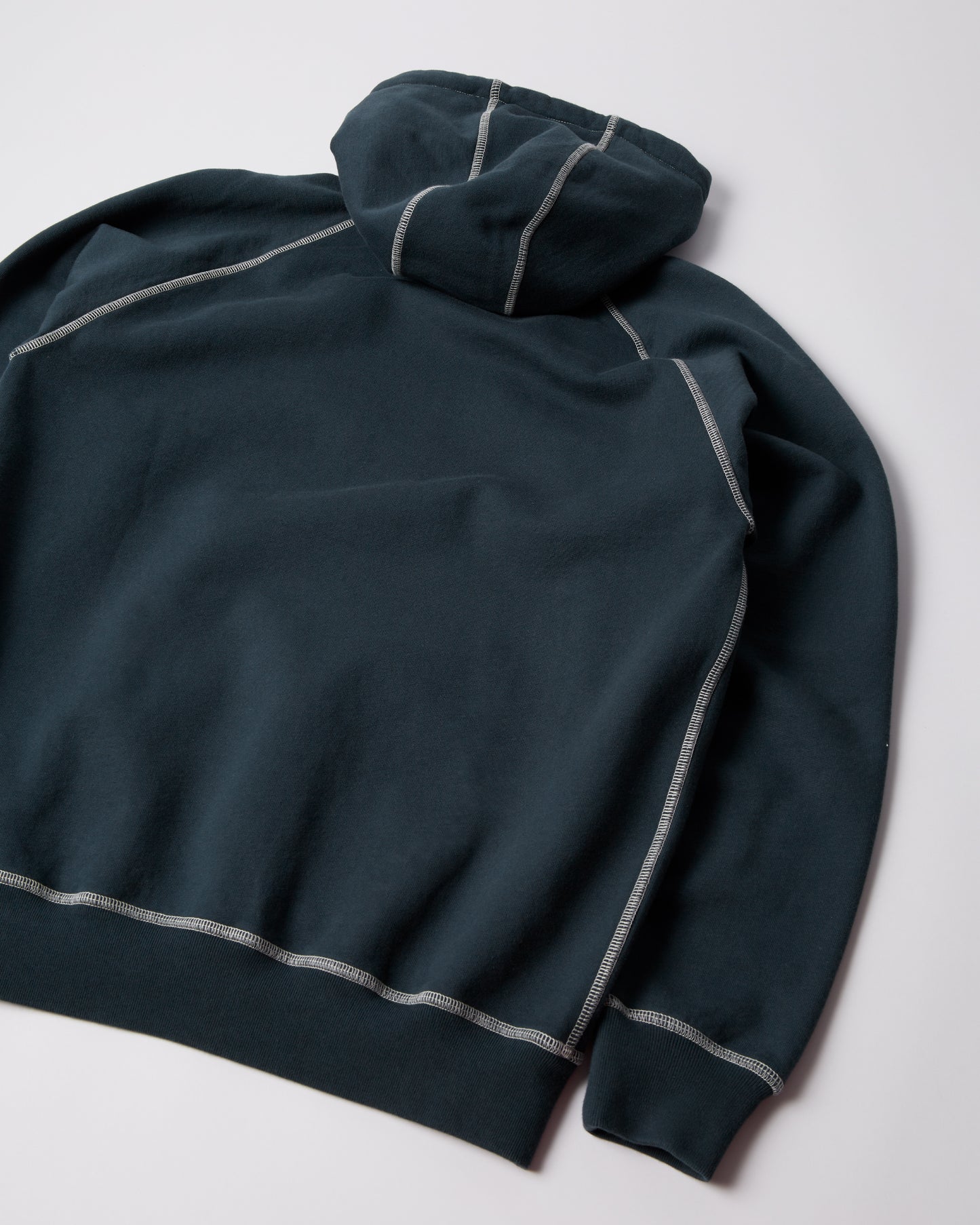 Circled script logo hooded sweatshirt - Dark Blue