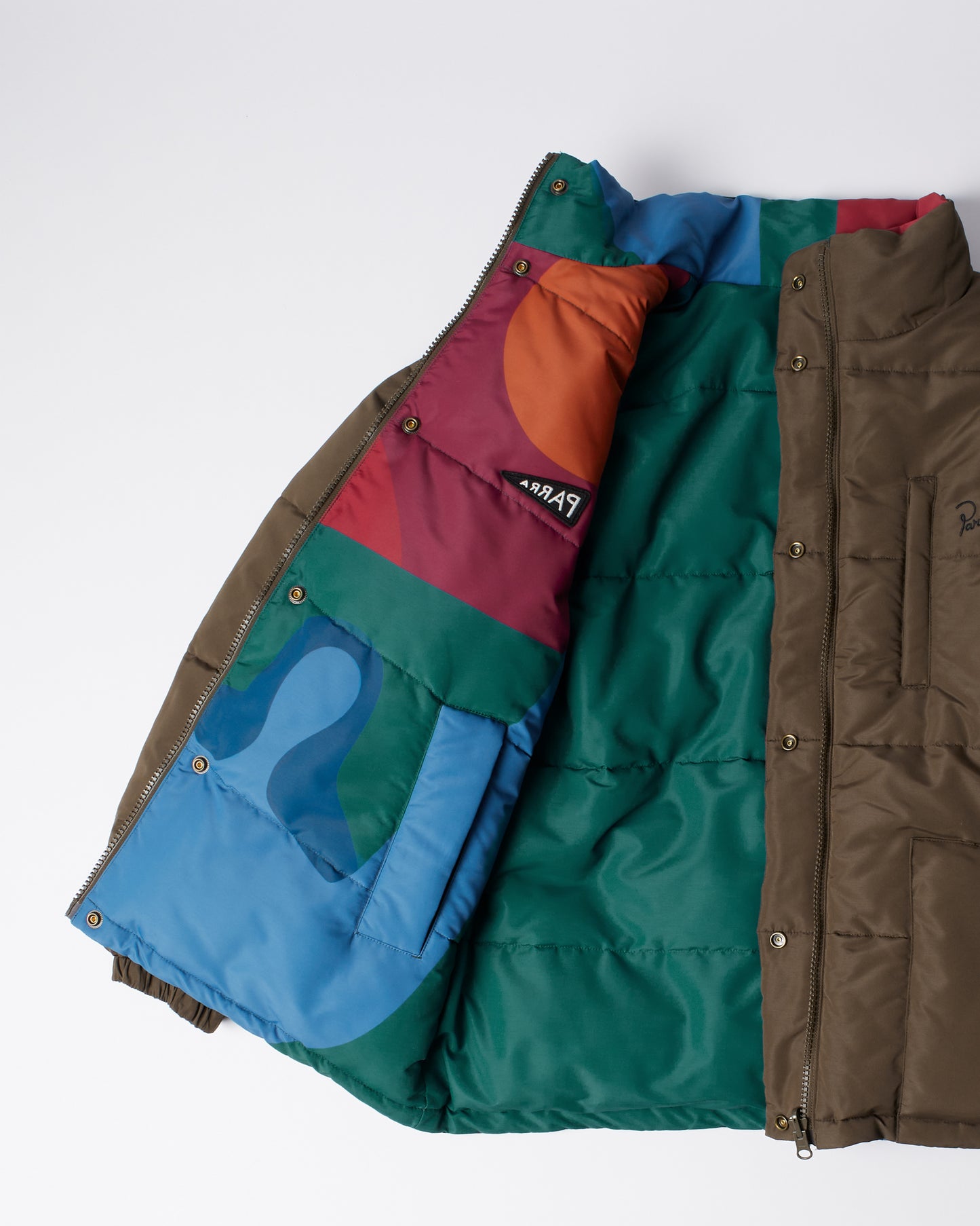 Protect the sun reversible puffer jacket - Brown