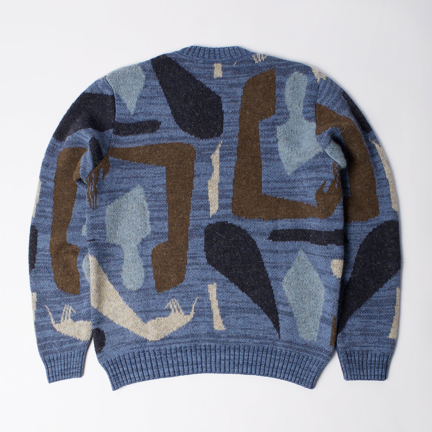 Detached knitting pullover - Blue